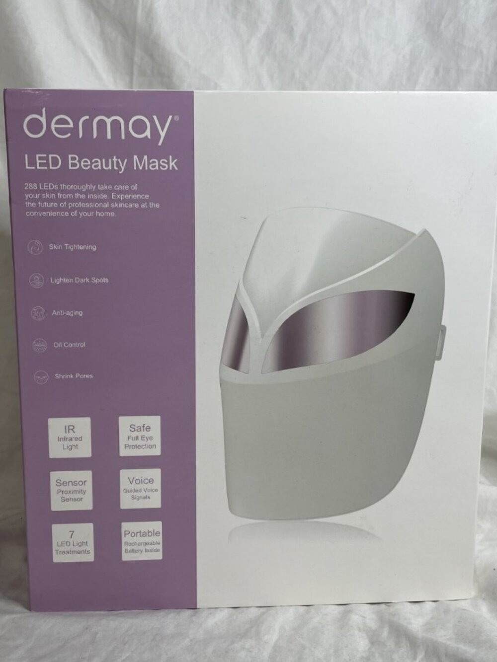 Dermay LED Beauty Mask Facial Light Therapy Anti-Aging Skin Care Device